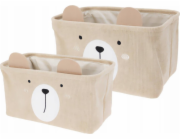 Home Styling Collection Kolekce pro domácí styling CUTIE Krabičky na hračky s ušima, manšestr, 2 kusy
