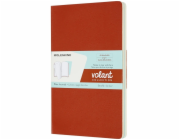 Moleskine Sada 2 zápisníků Volant, L, 13x21cm, bez potisku, 96 stran, korálově oranžová/akvamarín