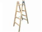 AWTools Dřevěný žebřík AWTOOLS 2x 4 schody 150 kg