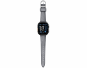 Amazingthing Kožený řemínek Class Band pro Apple Watch 45 / 46 / 49 mm - šedý