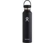 Hydro Flask Láhev na vodu Standard Mouth Flex Straw Cap, 700 ml - černá