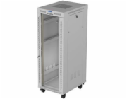 Lanberg 19" 32U 600x800 šedá stojící racková skříň se skleněnými dvířky, LCD (ploché balení)