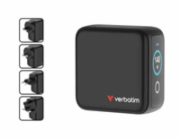 VERBATIM Mini GaN Nabíječka s displejem 140W, 3xUSB-C, 1xUSB-A, šedá