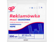 Staples Plastová taška SARANTIS, HDPE, HD maxi oblečení, 37/12/75 cm, 12 mikronů, 200 ks, bílá