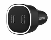 CANYON car charger OnDrive 60 PD 60W 2xUSB-C Black