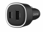 CANYON car charger OnDrive 85 PD 83W USB-A+USB-C Black
