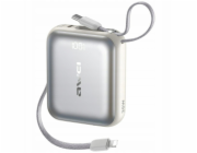 AWEI Powerbanka AS-181 35W 10000mAh + kabel Lightning a USB-C stříbrná