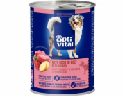 OPTIVITAL Pork pâté, rich in beef and potatoes - vlhké krmivo pro psy - 400g