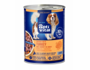 OPTIVITAL Chunks with turkey and carrots in gravy - vlhké krmivo pro psy - 415g