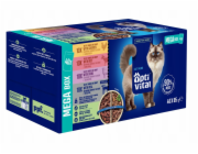 OPTIVITAL Tasty shreds in gravy with chicken, beef, lamb and veal Box - mokré krmivo pro kočky - 40x85g
