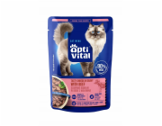 OPTIVITAL Tasty shreds in gravy with beef - mokré krmivo pro kočky - 85g