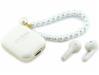 Guess Sluchátka TWS Pearl Strap bílá