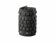 BAZAR C-TECH klávesnice FK-01, gelová, flexibilní, černá, USB, CZ/SK "POŠKOZENÝ OBAL"