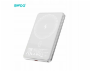 NoName BWOO P79 Ultratenká powerbanka 5000mAh s magnetickým nabíjením, světle šedá