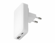 dbramante1928 re-charge Pro - Síťový adaptér - slim - 45 Watt - 2 výstupní konektory (USB-C, USB) - bílá