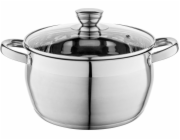 Florina INOX HRNEC OLIVER 22 CM 4,3 L S VÍČKEM, JEDNOTLIVÝ (SATÉN)