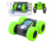 LeanToys Dálkově ovládané RC kaskadérské auto, otočné o 360°, zelené
