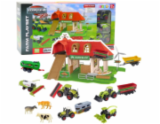 LeanToys Sada figurek Farmářský traktor Zvířata 42 dílků.