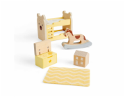 Bigjigs Toys Dřevěný nábytek do domečku pro panenky Dětský pokoj