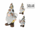 Zahradní dekorace trpaslík a solární lampa 33,5 cm květin...