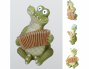 Zahradní dekorace krokodýl s kytarou solární 41 cm KO-795250660kyta
