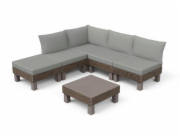 Zahradní nábytek Keter Elements 5místný modulární set walnut 