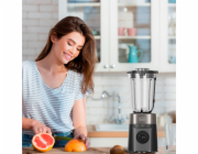 Stolní mixér Black+Decker, BXJB1201E, skleněná nádoba 2,2 l, LED displej, 8 rychlostí, 3 funkce, 6 čepelí z nerezové oceli, 1200 W