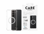CARE by PanzerGlass Samba - Zadní kryt pro mobilní telefon - Qi - termoplastický polyuretan (TPU) - transparentní s bílou - pro Samsung Galaxy S26+