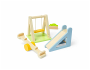 Bigjigs Toys Dřevěný nábytek do domečku pro panenky Venkovní hřiště