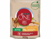 PURINA One Mini/Small Active Rich in chicken with rice - suché krmivo pro psy - 800g