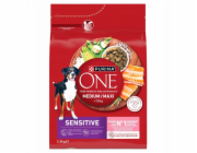 PURINA One Adult Medium/Maxi Sensitive Rich in salmon with rice - suché krmivo pro psy - 2,5kg