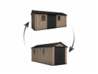 Zahradní domek Keter Apex 7,5 x 17 Ashwood, s podlahou