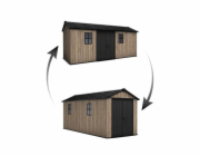 Zahradní domek Keter Apex 7,5 x 17 Ashwood, s podlahou