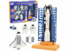 LeanToys Vesmírná sada Kosmonauti Startovací věž Raketoplán
