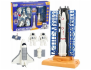 LeanToys Vesmírná sada Kosmonauti Startovací věž Raketoplán