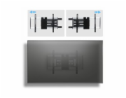 Startech - Montážní sada (montáž na zed, 2 vertikální úchyty) - kloubový - pro plochý panel - low profile,VESA 600x400,45Kg - hliník, ocel - cerná, stríbrná - velikost obrazovky: 32"-65" - montáž na s