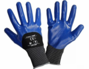 Lahti Pro Rukavice s nitrilovým povlakem, černo-fialové, 12 párů, 9 kusů (L221109W)