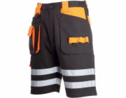 Lahti Pro Kraťasy černo-oranžové 100% bavlna s reflexními prvky XL (L4070604)