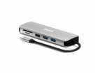 PORT CONNECT USB-C 1× 4K dokovací stanice, 9v1, hliníková...