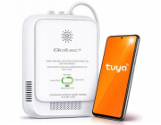 Qoltec Senzor úniku zemního plynu | CH4 detektor | NG | Tuja | Wi-Fi | 85dB alarm | LED