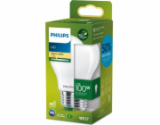 Ultraúčinná LED žárovka Philips, tvar E27, 7,3 W, 1535 lm, matná