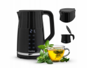 Feel-Maestro Konvice Huslog, drážkovaná konvice s dotykovým panelem, černá, 1,7 l, 2200 W