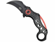 Nůž SCK Steel Claw Knives Karambit K29, černý a červený