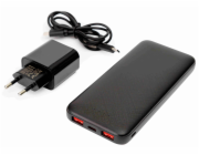 Platinet SET 3v1 Powerbanka 10000 mAh + Nabíječka 20W Power Delivery, kabel USB-C 1m, černá