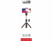 BAZAR - WG - Selfie tyč WG 6, Selfie tyč + tripod, teleskopická, s bluetooth tlačítkem, černá - Poškozený obal (Komplet)