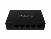 Lanberg Přepínač DSM1-1005 5X 1GB/S nespravovaný gigabitový ethernetový stolní počítač 12V (kovové pouzdro)
