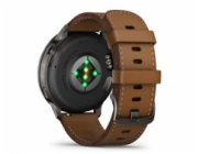 Garmin Venu 4 (45 mm) Slate / Černý silikonový řemínek a Hnědý kožený řemínek, EU