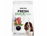JOHN DOG Fresh Duck with rabbit - suché krmivo pro psy - 3kg