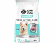 JOHN DOG Junior Good Form Veal with lamb - suché krmivo pro psy - 3kg