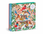Galison Fóliové puzzle Zimní ptáci 500 dílků